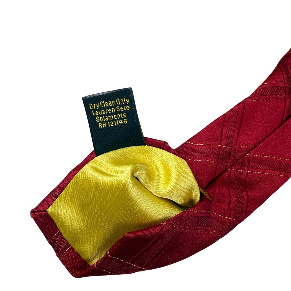 Donald J. Trump Signature Collection Mens Red Plaid Silk Necktie Business 60" - Picture 7 of 10